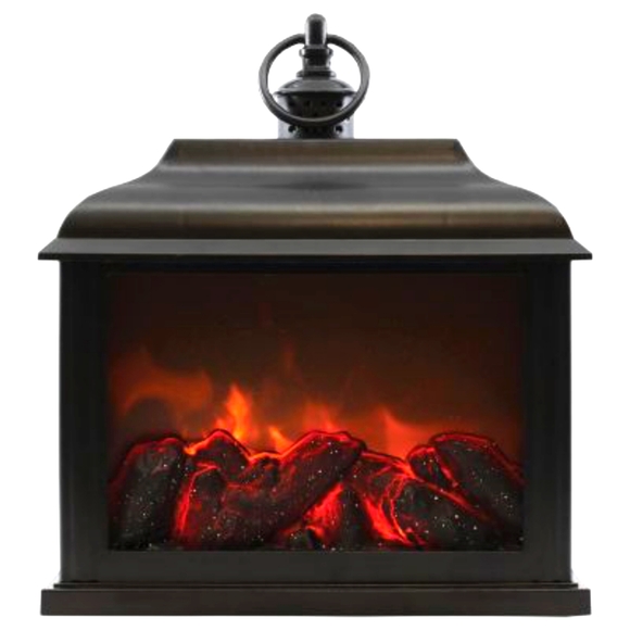 Other - Black Traditional Flamles Fireplace Lantern